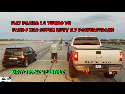 Thumbnail for FIAT PANDA 1.4 TURBO vs FORD F 350 SUPER DUTY 6.7 POWERSTROKE drag race 1/4 mile 🚦🚗 - 4K UHD by Car