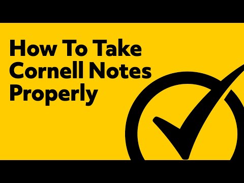 How To Take Cornell Notes Properly Video