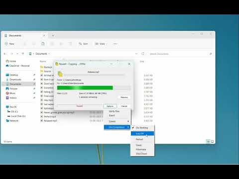 Automatically sleep, shut down, restart or hibernate PC after file copy in Windows