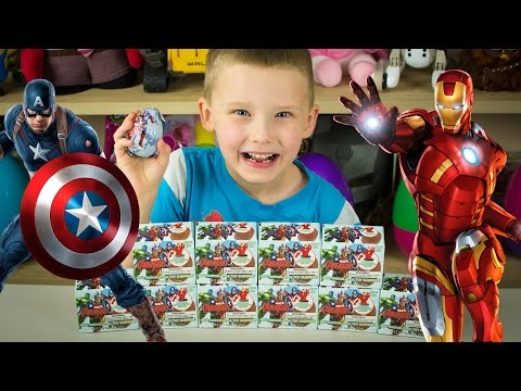 Marvel Avengers Chocolate Surprise Eggs Kinder Playtime Easter Egg Captain America Iron Man Video