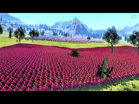 1000 T-REX Vs 20,000 SPARTANS Ultimate Epic Battle Simulator UEBS Gameplay UEBS Mods
