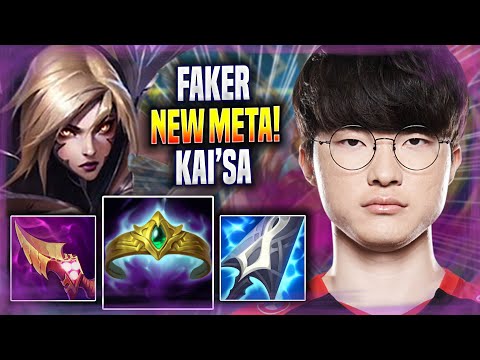 FAKER TRIES NEW META KAI'SA MID! - T1 Faker Plays Kai'sa MID vs Pyke! | Season 2022