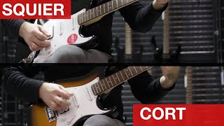 Video thumbnail for Squier Bullet Strat vs Cort G110 | OVERDRIVE Comparison by Guitarman Guitar Gear Demos