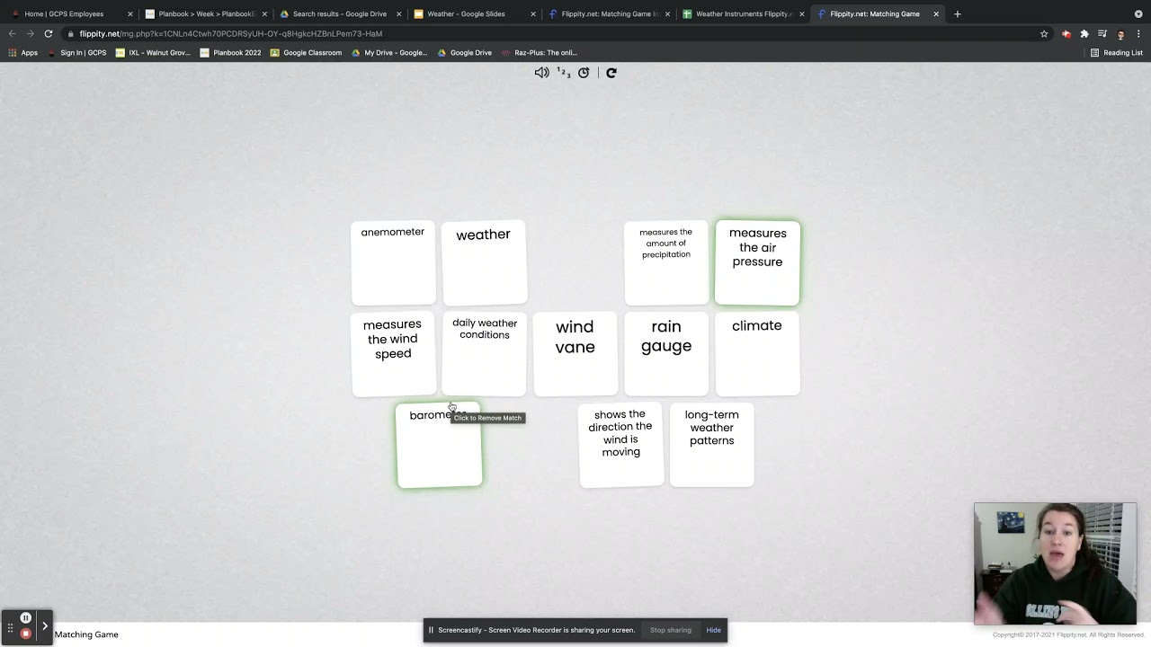 How to make a matching game with Flippity