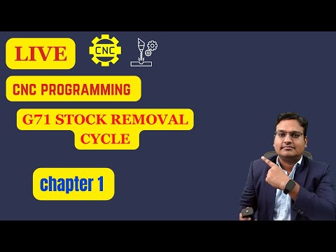 LIVE - cnc programming with g71 canned cycle - stock removal cycle