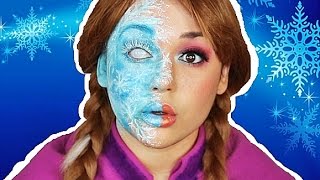 ANNA HALF FROZEN MAKEUP TUTORIAL!