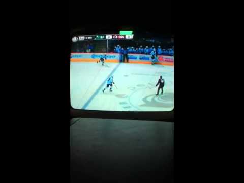 San Jose Sharks vs Colorado Avalanche 3/29/2014 win hockey game