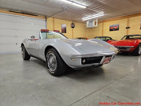 1968 Silverstone Silver Corvette Stingray Convertible Manual For Sale Video