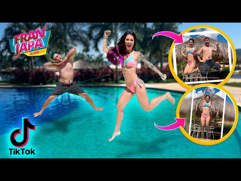 TIK TOK CHALLENGES IN THE POOL! - Fran Japa