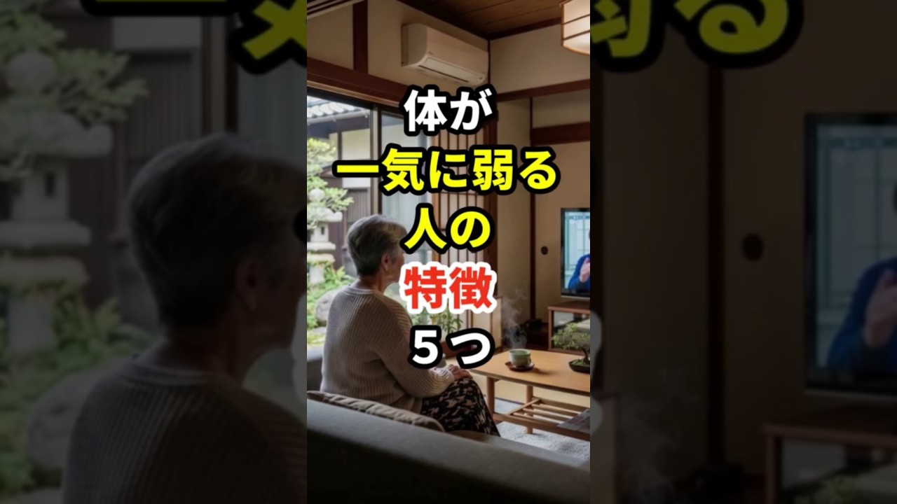 体が一気に弱る人の特徴5つ #70代 #60歳代 #健康長寿の知恵袋 #健康習慣 #体力低下