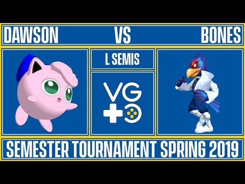 UD Semester Tournament Spring 2019 - Singles - Losers Semis - Dawson (Puff) vs. Bones (Falco)