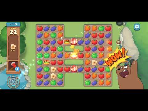 [Gameplay] We Bare Bears Match3 - Level 76 (No Boosters)