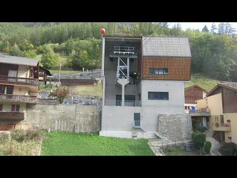 Luftseilbahn Stalden - Staldenried Bergfahrt 2020 - cable car Switzerland