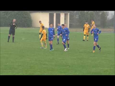 Bramka Jakuba Ostrowskiego w meczu trampkarzy z Fortuną Głogówek 20.10.2018