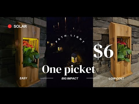 One picket solar path light planter