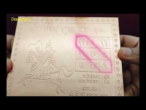 Shree Siddh Shukra Yantra With Vedic Numrological Number 30 (6x6 inches) video