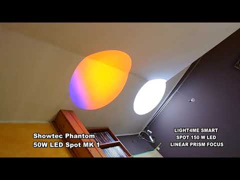 Showtec Phantom  50W  MK 1  VS. Light4Me   SPOT 150W LINEAR PRISM FOCUS