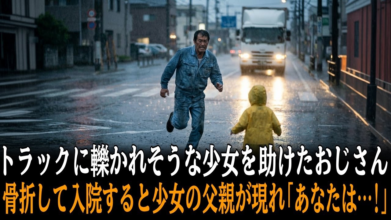 専務に裏切られて会社を潰された社長。トラックに轢かれそうな6歳の少女を助けると、病室に駆けつけた少女の父親が…【感動する話】
