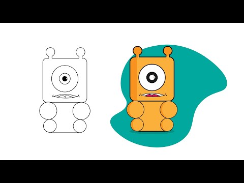 Flat Vector Character illustration Adobe illustrator Character Design process Hindi