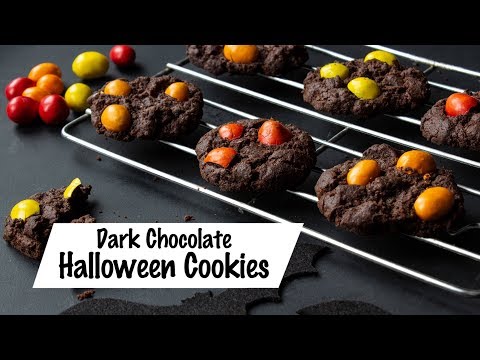 EASY & VEGAN HALLOWEEN TREAT | Dark Chocolate Cookies Recipe