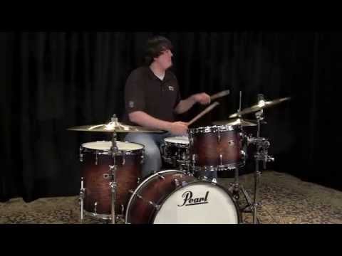 Pearl Wood Fiberglass Drum Set 22/13/16 - Satin Cocoa Burst