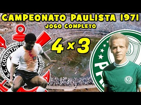 Corinthians 4 x 3 Palmeiras Campeonato Paulista 1971 Jogo Completo