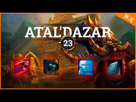 Atal'Dazar +23 mythic plus key by Proto Warrior on week Tyrannical, Bursting, Skittish, Awakened