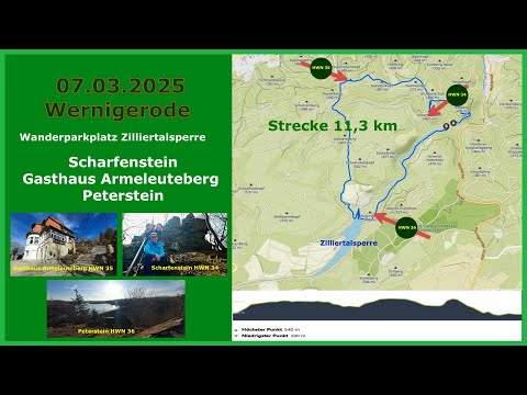 Wanderung um Wernigerode-Scharfenstein-Armeleuteberg-Peterstein HWN 34,35,36