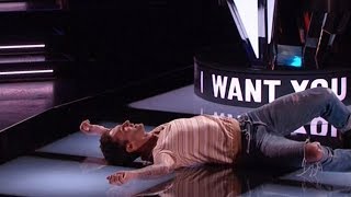 Video thumbnail of "Top 10 performance That made coaches Fall Off chairs in The voice Audition 2018"