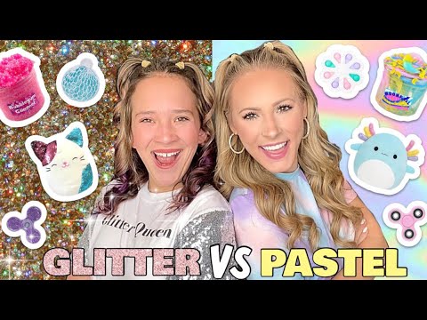 GLITTER 🪩✨VS PASTEL 🍭🎨 LEARNING EXPRESS SHOPPING CHALLENGE!