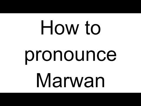 How to Pronounce Marwan (Arabic)