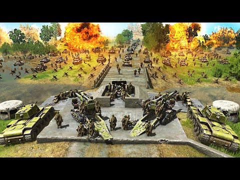 I built a Minefield on a BRIDGE DEFENSE in WW2 Base Building Simulator! - Gates of Hell: World War 2