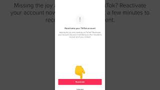 Download lagu HOW TO REACTIVATE A DELETED TIKTOK ACCOUNT #shorts mp3