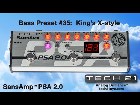 Tech 21 SansAmp PSA 2.0 Programmable Instrument Preamp Pedal