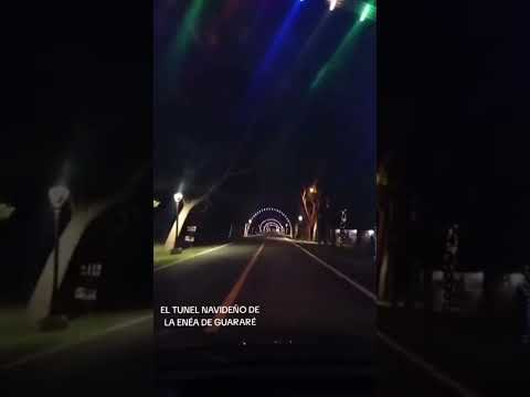 Tunel navideño en La Enéa en Guararé de Los Santos.