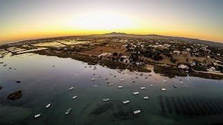 preview picture of video 'Flying over Pinheiro, Ria Formosa, at Sunset'