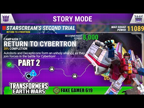 STARSCREAM'S SECOND TRIAL - TRANSFORMERS: EARTH WARS | RETURN TO CYBERTRON PART 2