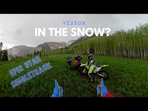 2023 #YZ250X #firstride in #utah #singletrack in the snow?
