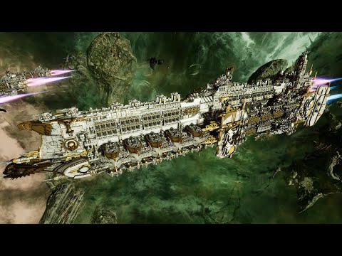 Imperial Navy vs Orks - Skalgrim Mod - Massive Battle - Battlefleet Gothic Armada 2