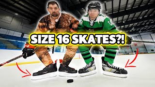 Playing in SIZE 16 SKATES! -  Shinny Shenanigans