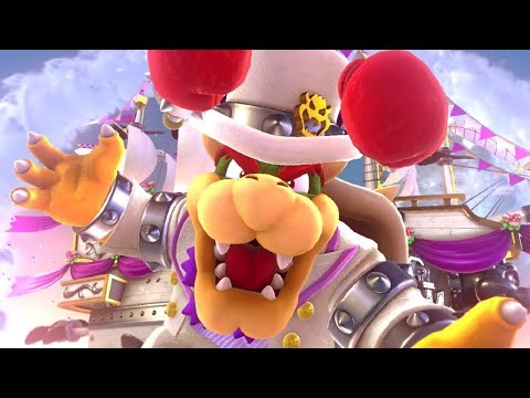 Super Mario Odyssey Movie Walkthrough Part 5 - Boxing with Bowser (Cloud & Lost Kingdom)