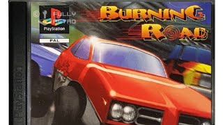 Burning Road PS1 pal version gameplay. 