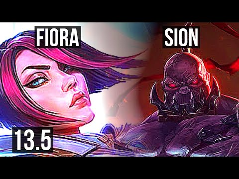FIORA vs SION (TOP) | 8 solo kills, 68% winrate, Legendary, 14/2/0 | TR Master | 13.5