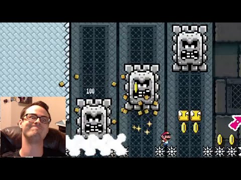 Mario Maker - Shroom Run and POWer Overwhelming | Blind Kaizo Race #18