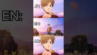 Attack on titan ED 7 in 3 languages✨ [AKUMA NO KO] #shorts #short #anime #fyp #attackontitan #viral