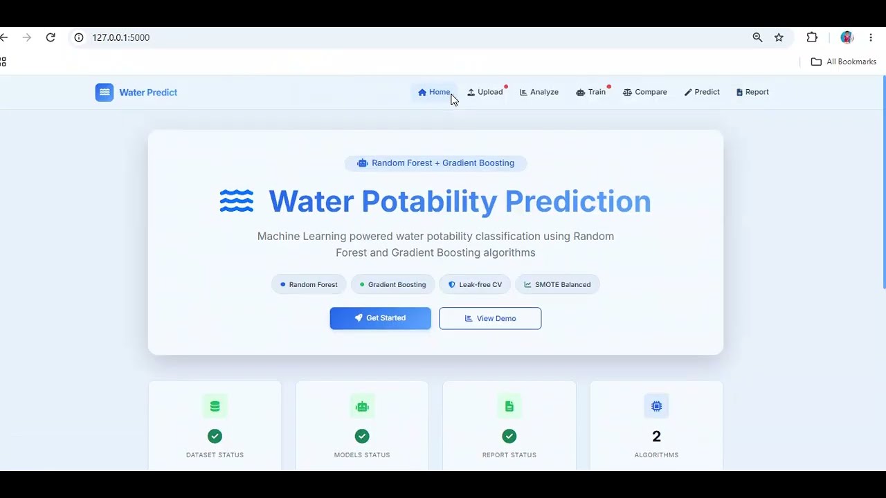 Water Potability Prediction Using Machine Learning