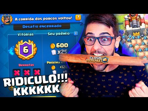 VOLTOU!!! DESAFIO ESCROTO DA CORRIDA DOS PORCOS! CLASH ROYALE