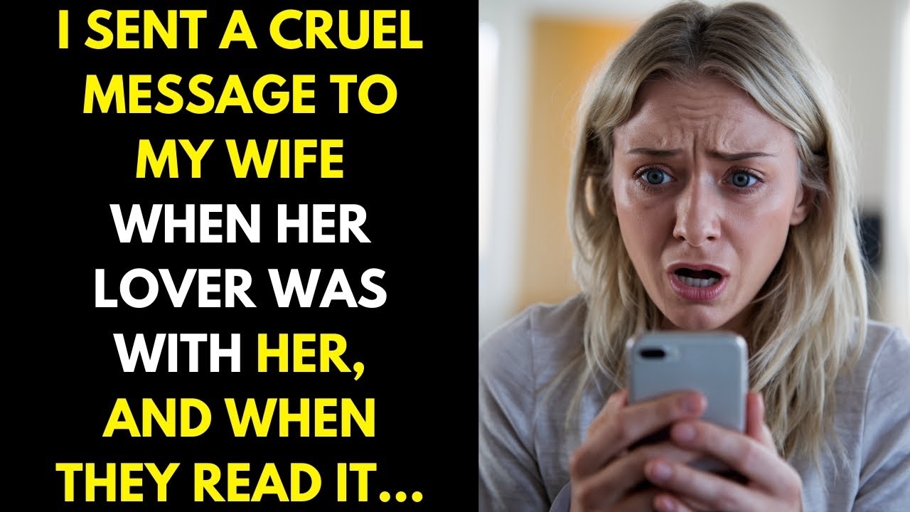 I sent a cruel message to my wife when her lover was with her, when they read it...