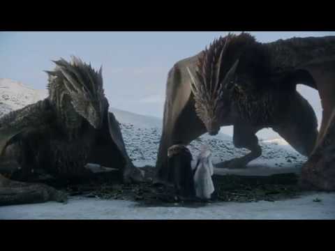 Jon and Dany ride Dragons - Complete Scene - Game of Thrones S08E01