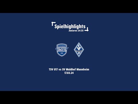 TSV 05 Reichenbach U17 vs SV Waldhof Mannheim - B-Junioren Verbandsliga